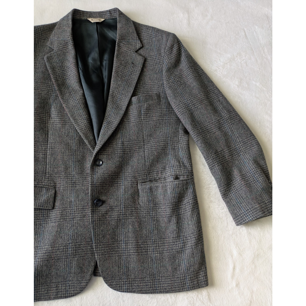 Vintage Hunt Valley Wool Blazer Mens 42R‎ Sportscoat Office Tweed Business USA